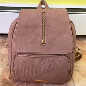 Taupe Vegan Leather 15L Mini-Backpack